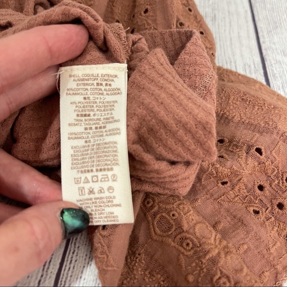 Free People Flowy Crochet Bell Sleeve Boho Tunic - Picture 16 of 16